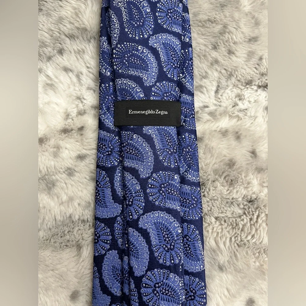 Ermenegildo ZEGNA Woven Paisley Silk Tie MSRP$240 Handmade in ITALY Great Gift!